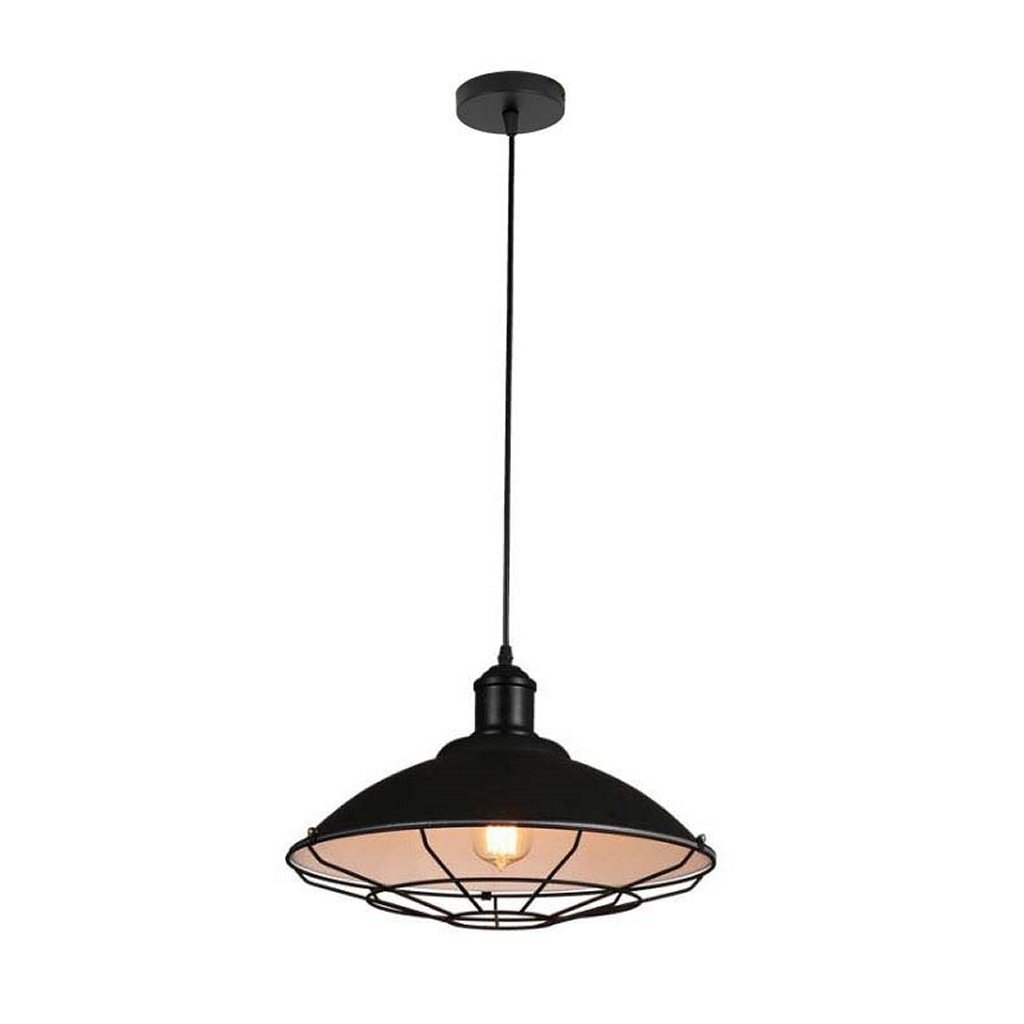 Homestyle Pro MK106-BB Priemyselná závesná lampa 40x25 cm Čierna/Biela/Kov