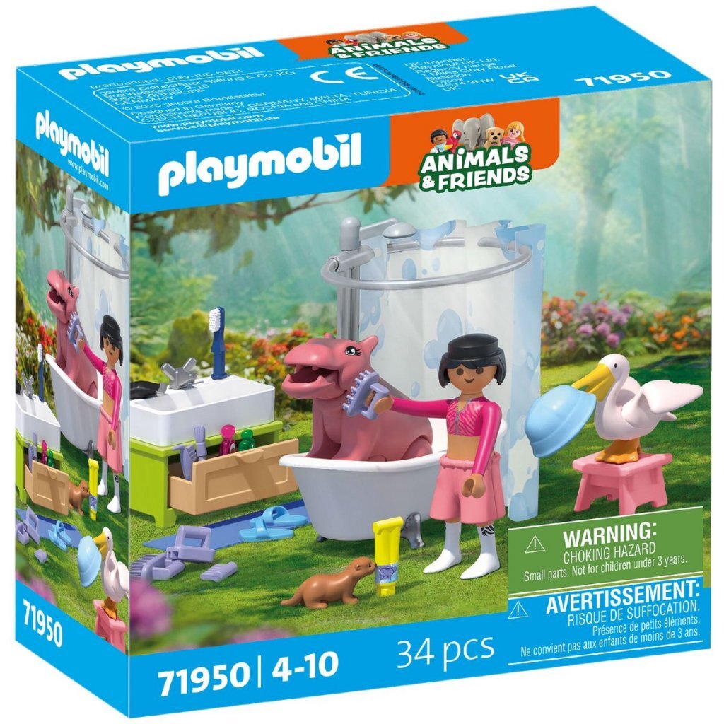 Playmobil 71950 Zvieratá a priatelia Zábava s kúpaním domácich miláčikov