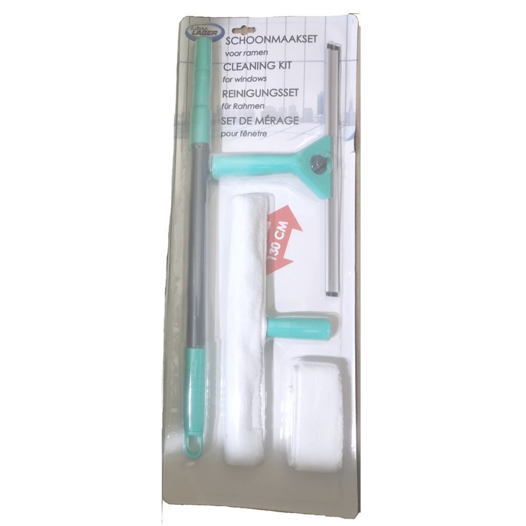 Sada stierok na okná Aqua Laser, zelená/sivá