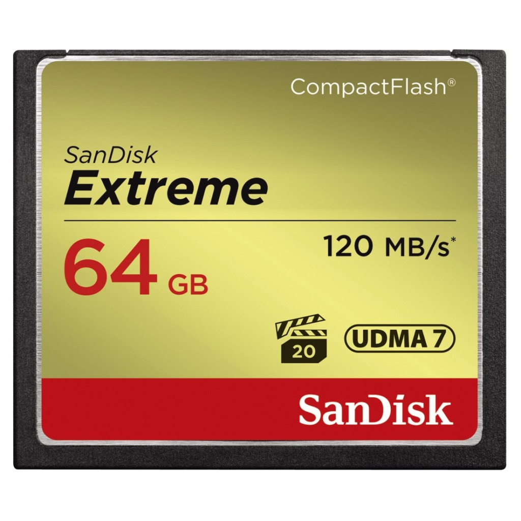 Sandisk CF Extreme 64GB 120 MB/s čítanie 85 MB/s zápis
