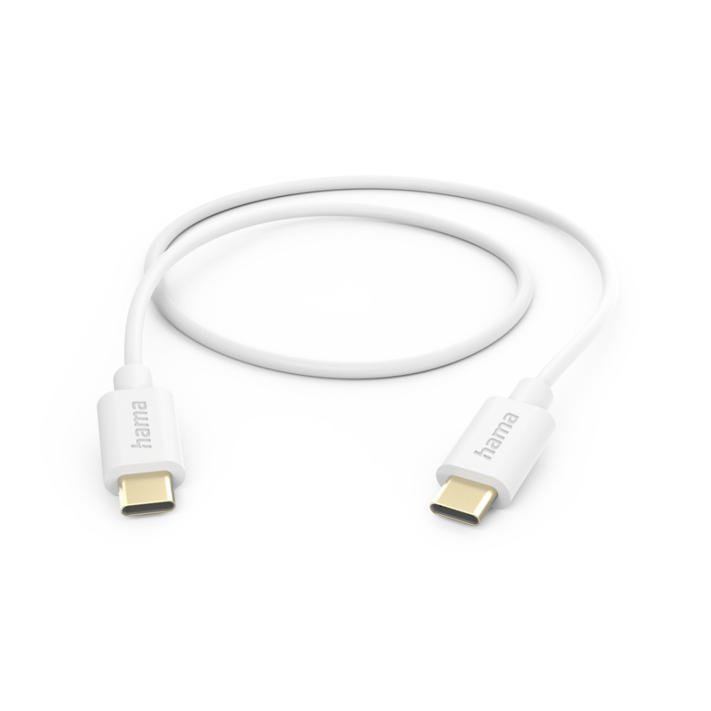 Nabíjací kábel Hama USB C 100 cm biely
