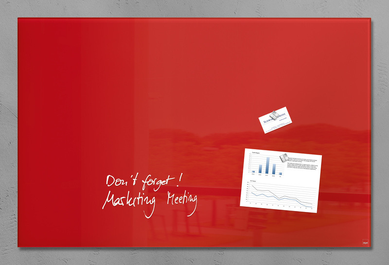 Sigel SI-GL142 Sklenená magnetická tabuľa Artverum 1000x650x15mm červená