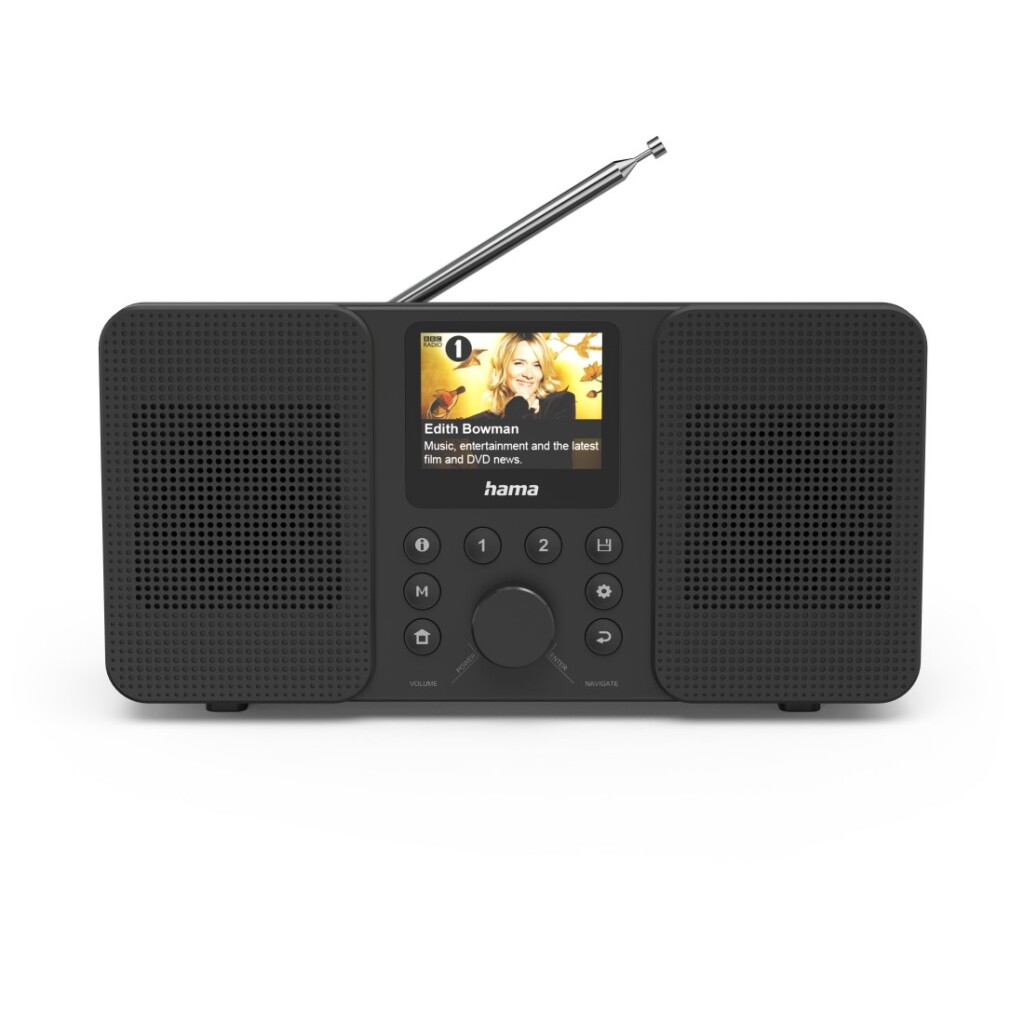 Hama DIR10 digitálne rádio DAB+/internetové rádio/Bluetooth RX/aplikácia čierne