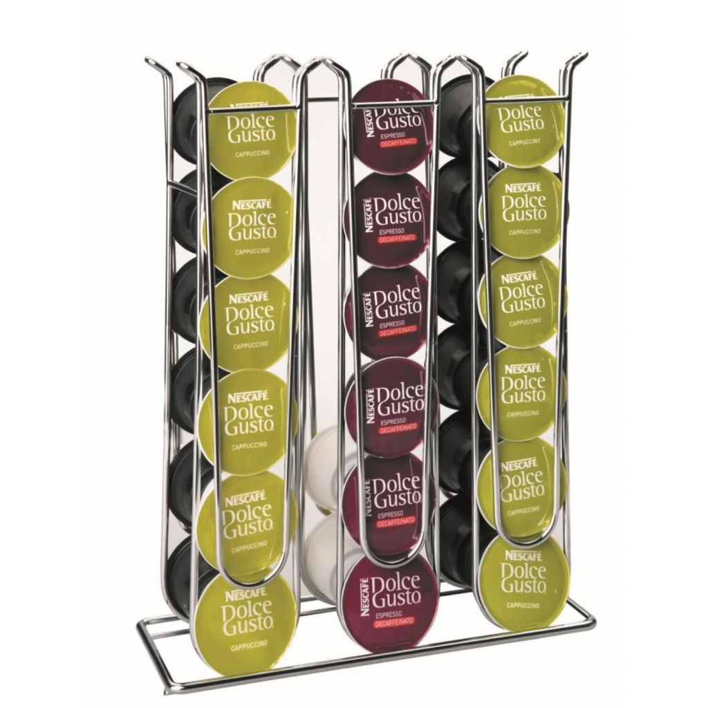 Držiak na poháre Dolce Gusto na 36 šálok z nehrdzavejúcej ocele