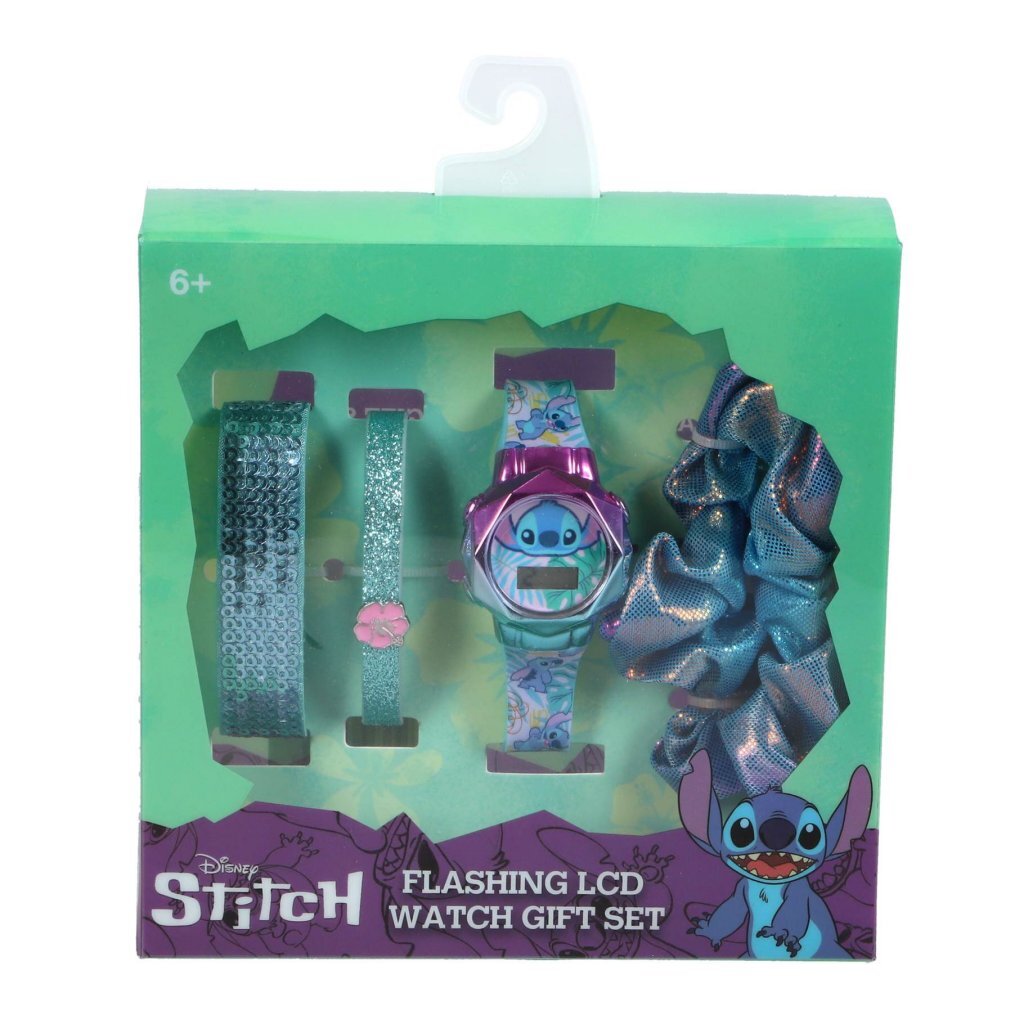 Darčeková sada LCD hodiniek Disney Stitch