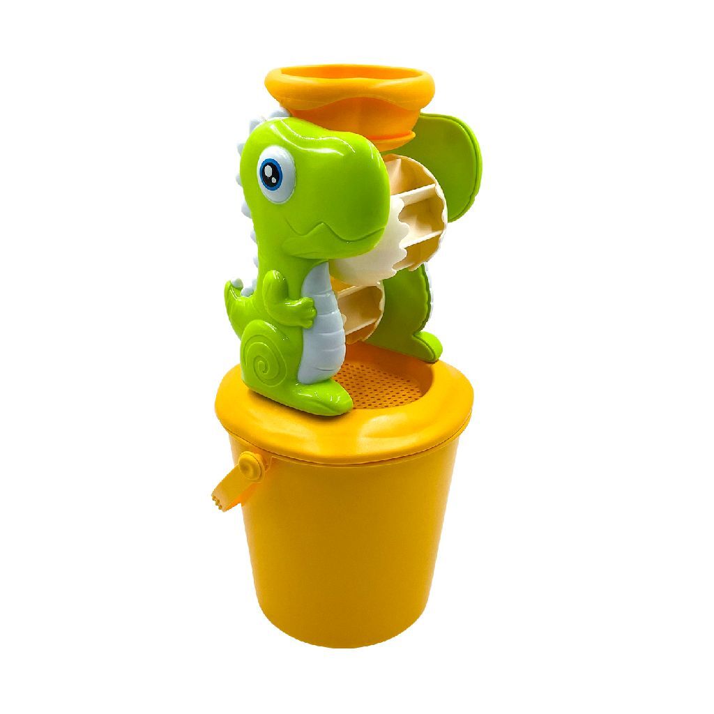 Letná sada vedier s dinosaurom a pieskovým mlynom