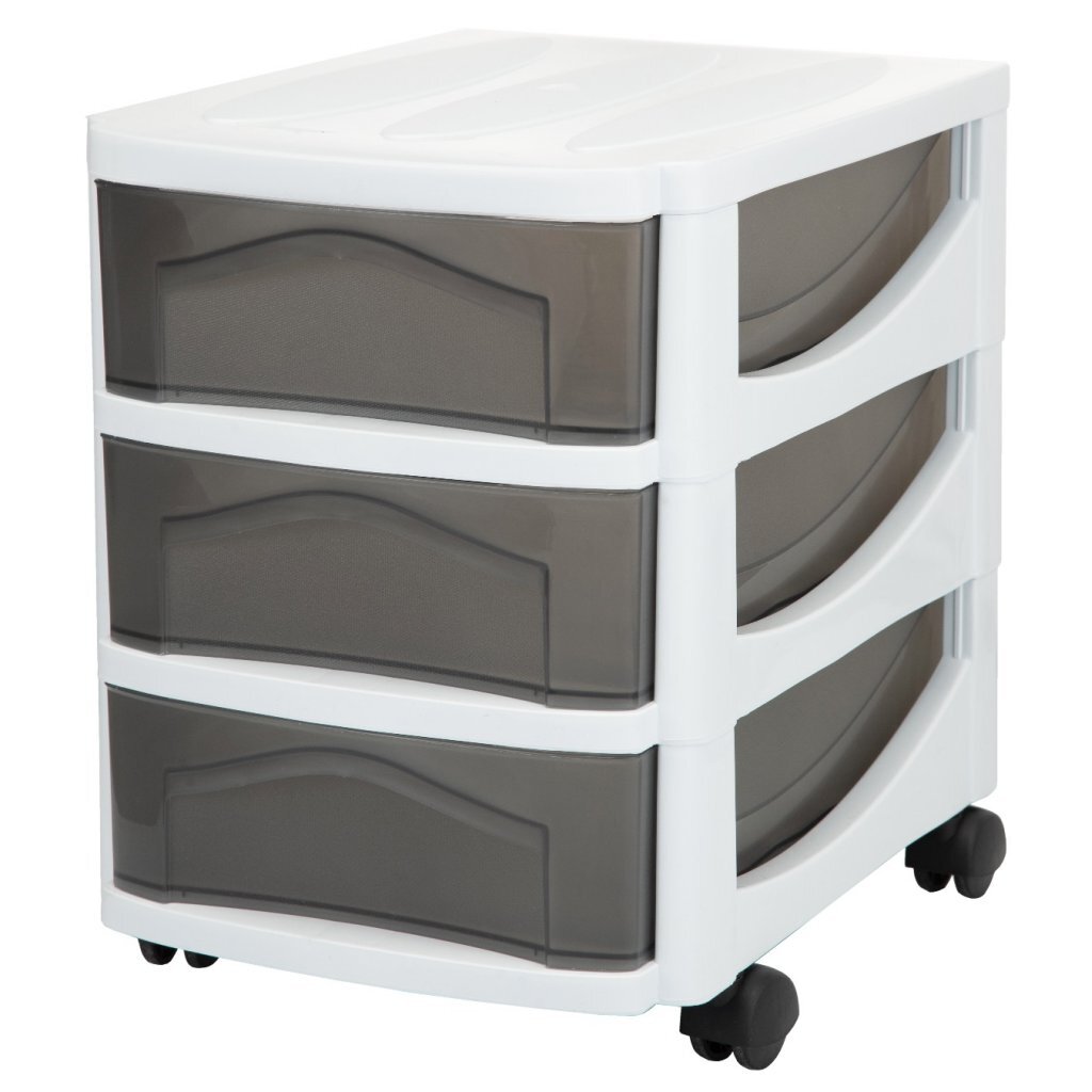 Zásuvkový systém Bama Big Hobby s 3 zásuvkami 30x30x40 cm biely/sivý