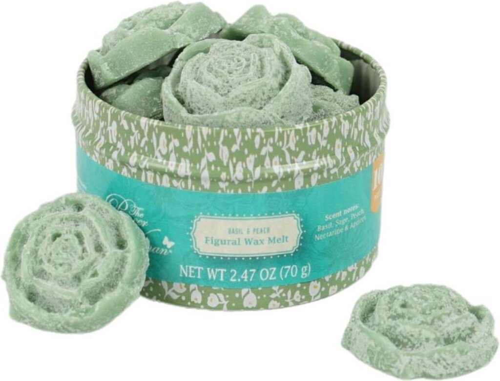 Vonné voskové taveniny Pioneer Woman s bazalkou a broskyňou, 10 kusov