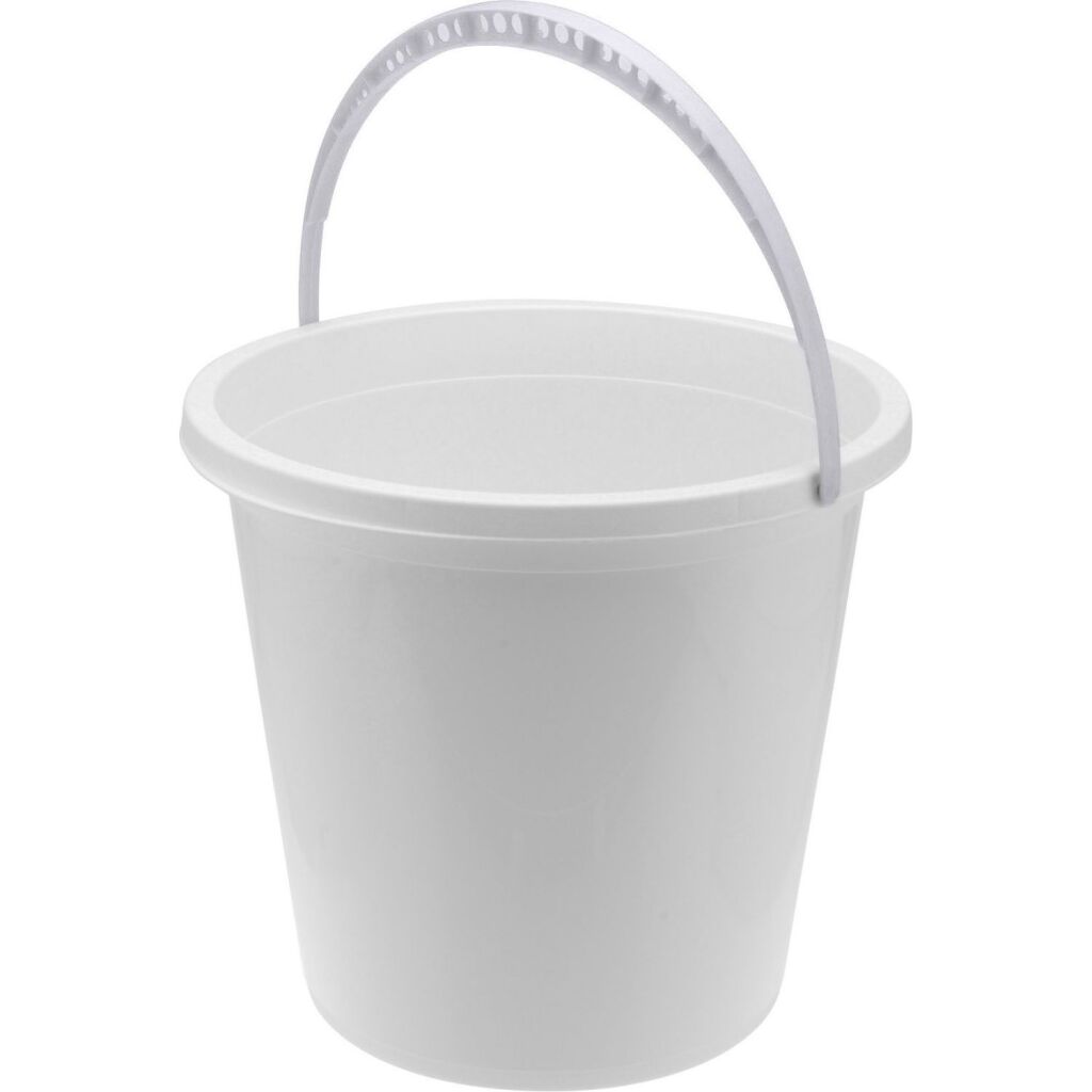 Vedro s rúčkou 12 l biele