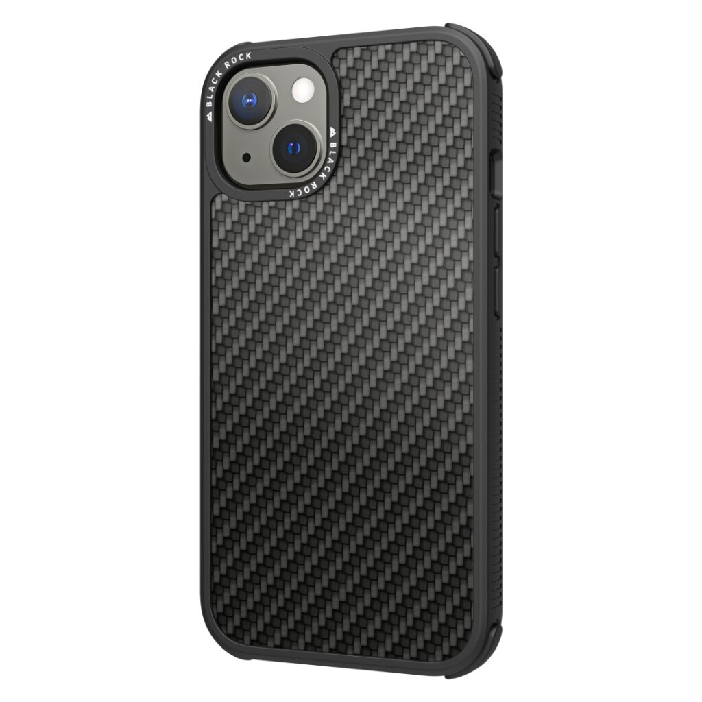 Kryt Black Rock Cover Robust Real Carbon pre Apple iPhone 13 čierny