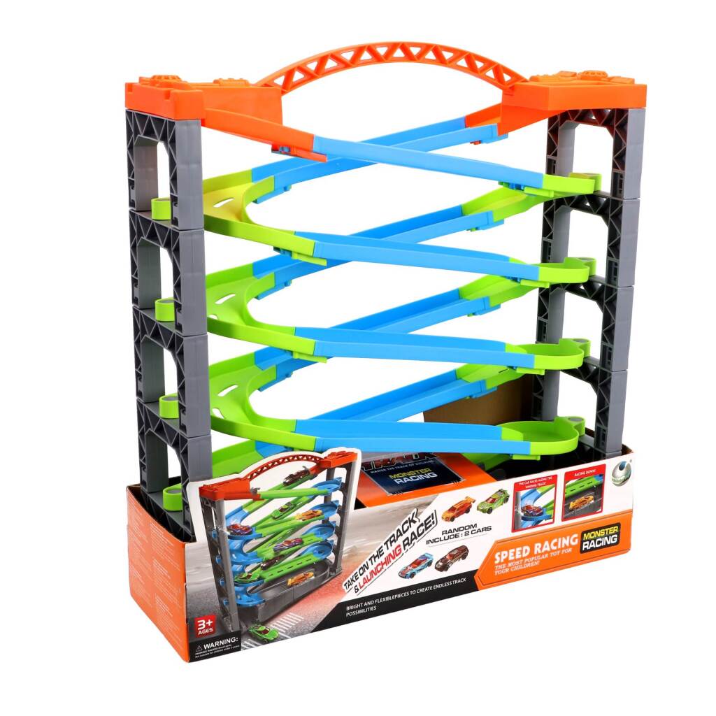 Luxusná pretekárska dráha 5 poschodí + 2 pretekárske autá