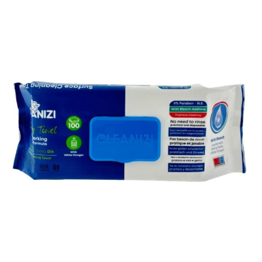 Čistiace obrúsky Cleanizi s bielidlom 100 kusov