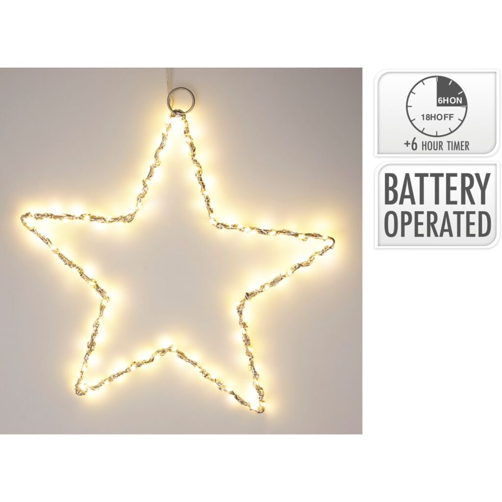 LED hviezda 30 cm strieborná