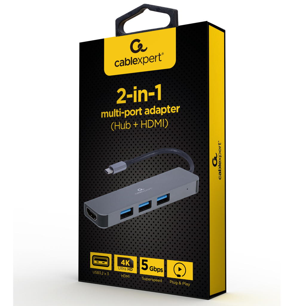 Cableexpert Gmb USB-C viacportový 2 v 1