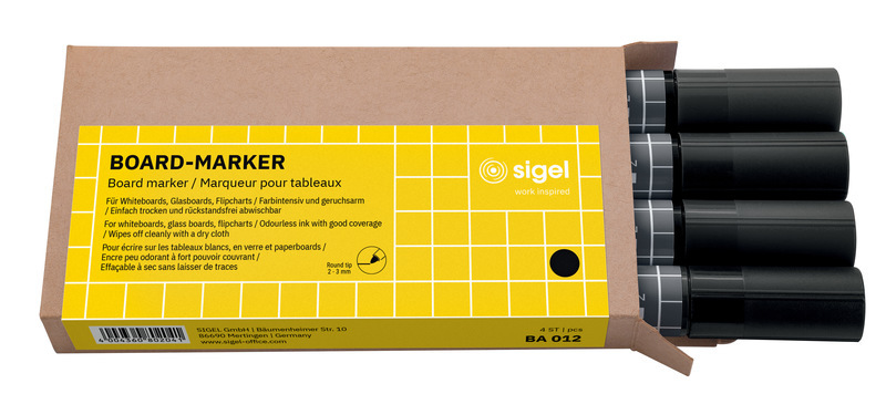 Popisovač na bielu tabuľu Sigel SI-BA012, čierny