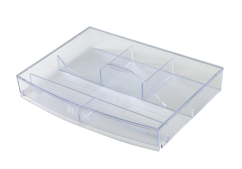 HAN HA-1016-23 Komoda so 6 zásuvkami, priehľadná