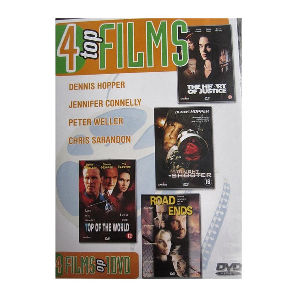DVD 4 najlepšie filmy Srdce spravodlivosti/Priama strela/Vrchol sveta/Koniec cesty