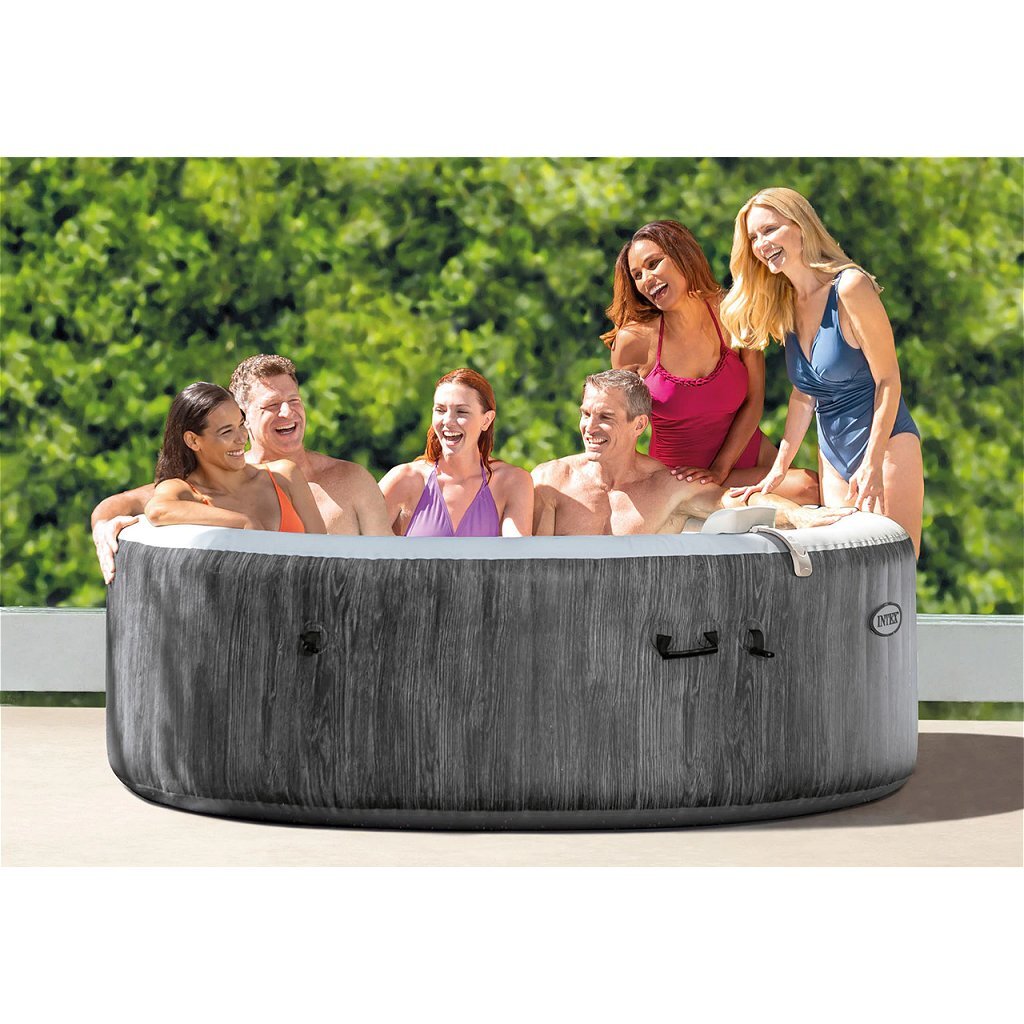Intex 28442 PureSpa Greywood De Luxe Bubble Massage Jacuzzi Set pre 6 osôb