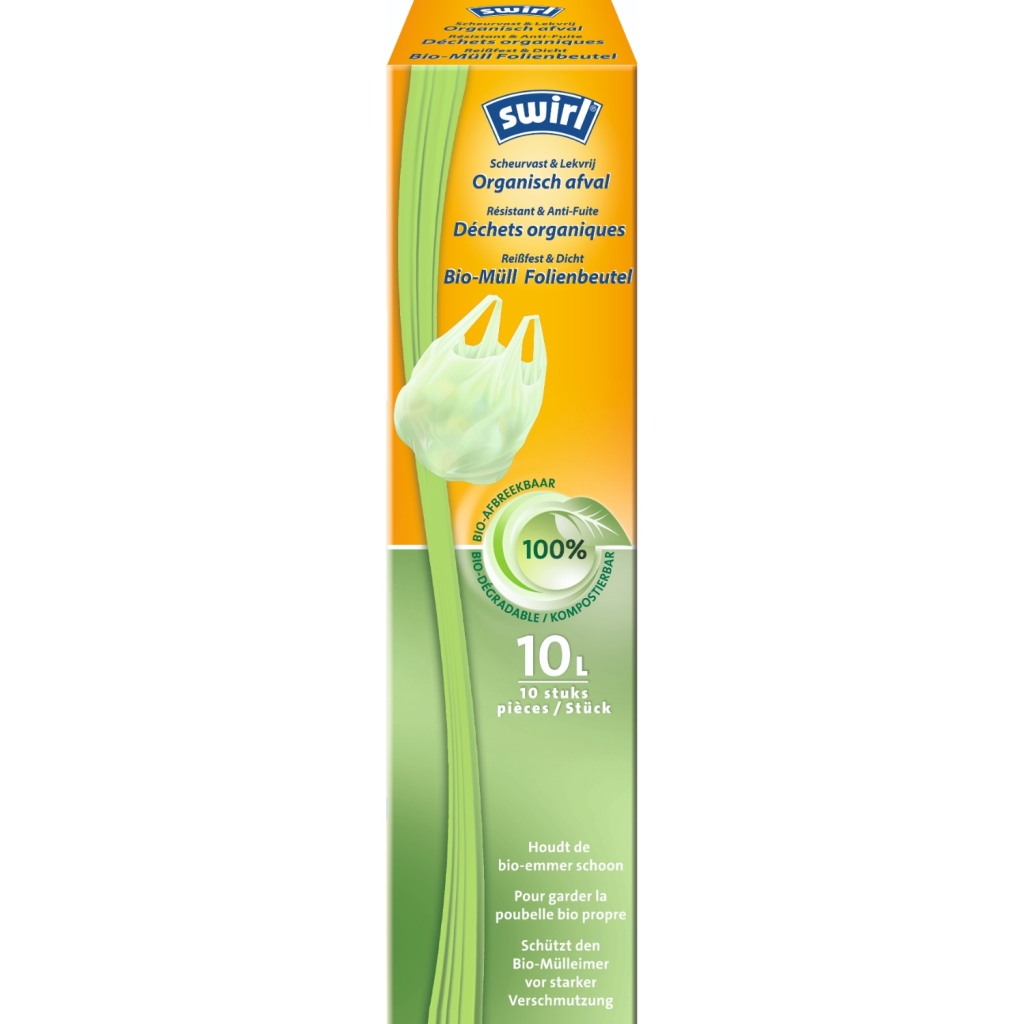 Swirl BIO vrecia na odpad s pedálovou rukoväťou 10 l 10 kusov