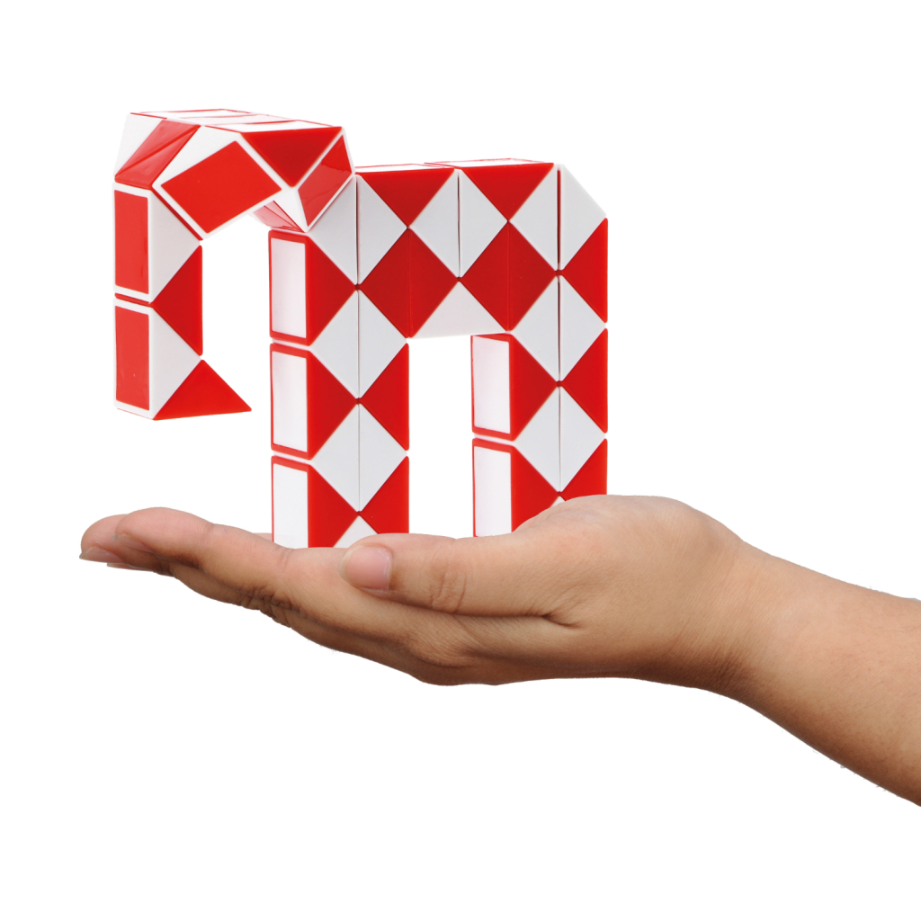 Magický had 48-dielny červený/biely