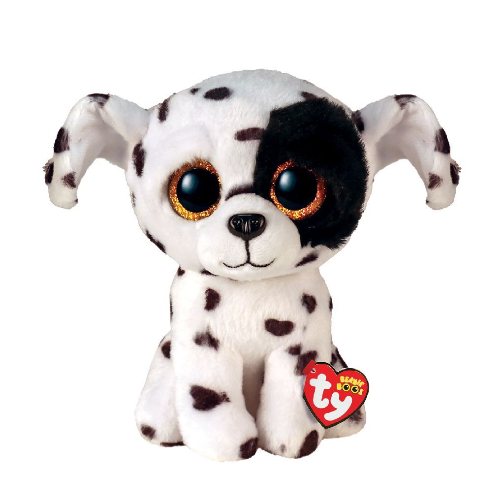 Plyšová hračka TY Beanie Boos Dalmatín Luther 15 cm
