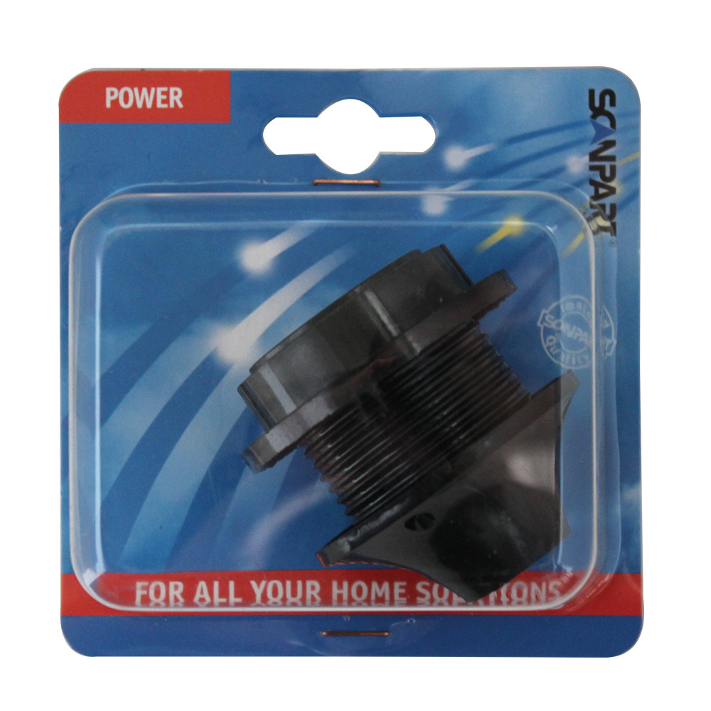 Objímka Scanpart E27 čierna s krúžkom