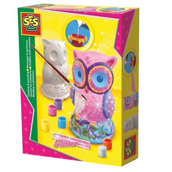 SES Creative 01285 Odlievanie a maľovanie Owl