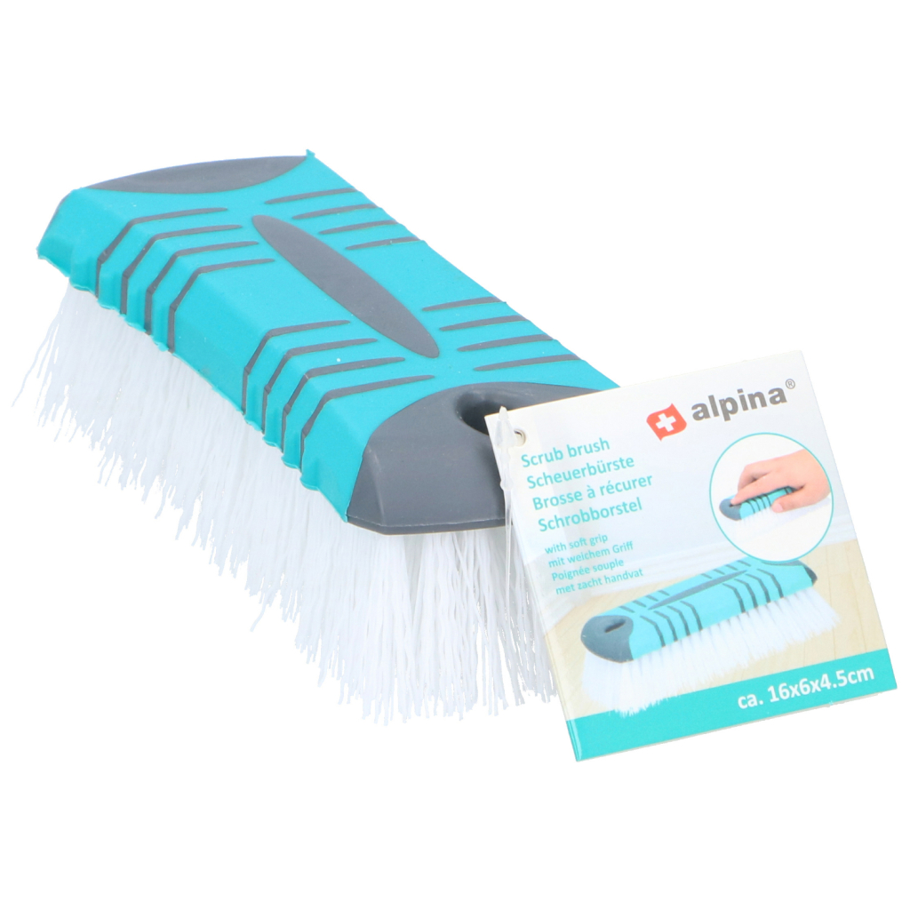 Alpina kefa na drhnutie 16x6x4,5 cm modrá/sivá