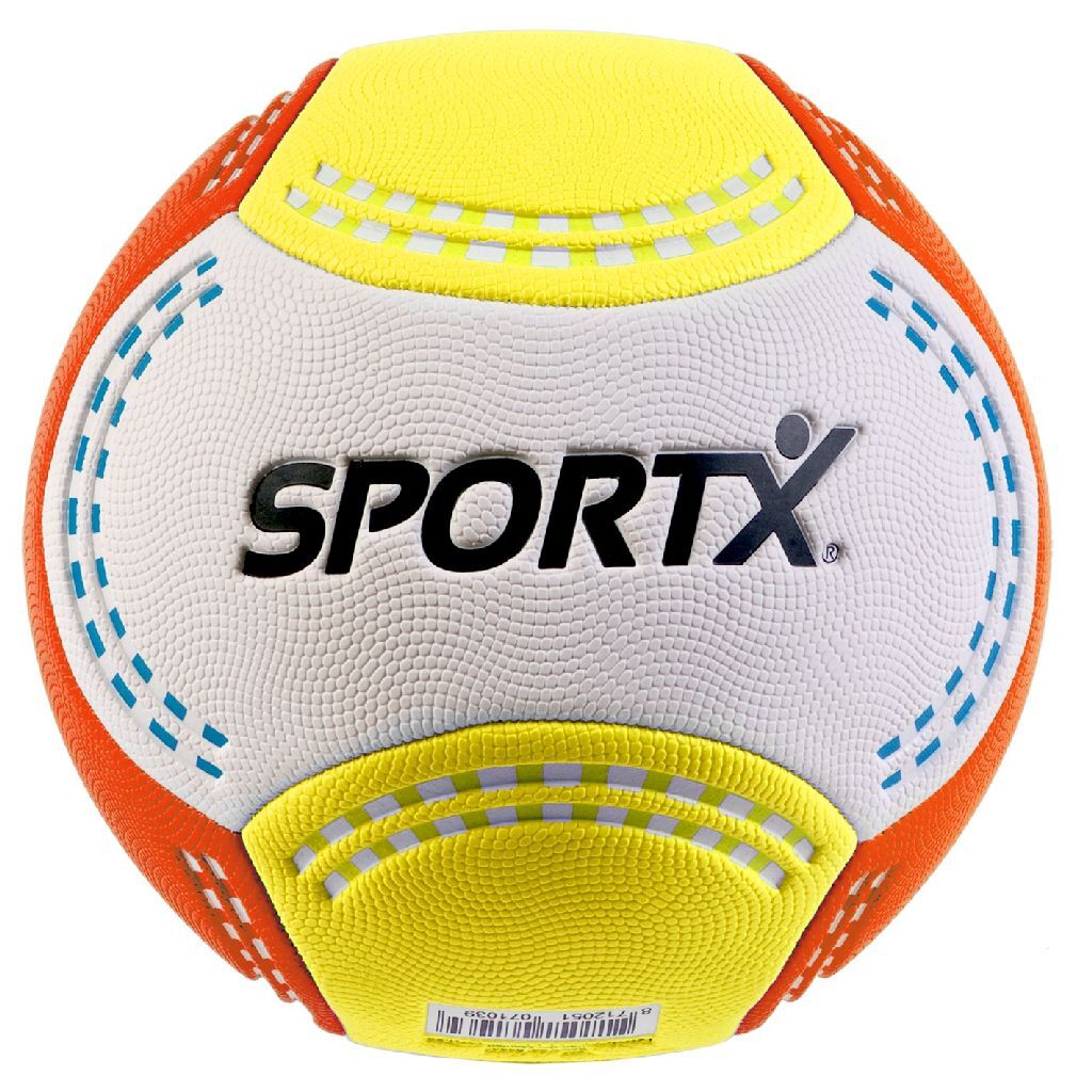 Plážová futbalová lopta SportX 22 cm oranžová/žltá/biela