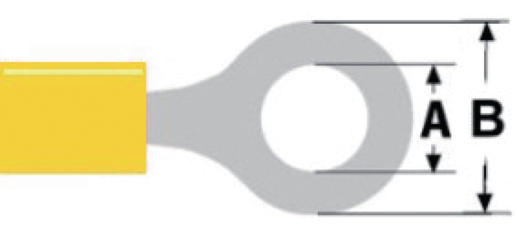 Káblové oká Valueline St-204 žlté, 100 kusov