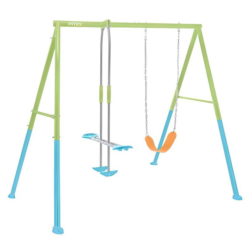 Intex 44120 Hojdačka 254x251x211 cm Modrá/Zelená/Oranžová