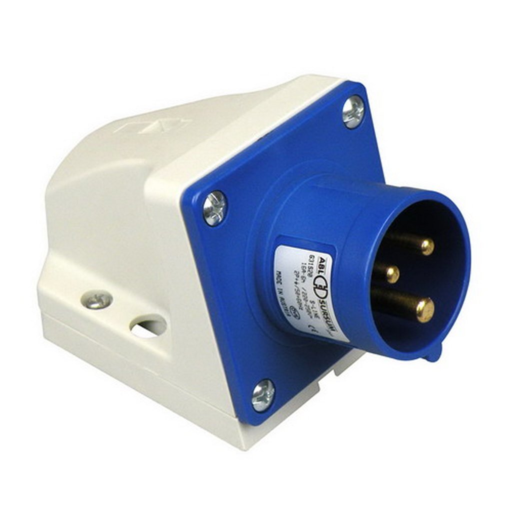 ABL CEE nástenná zásuvka 3-kolíková sivo-modrá