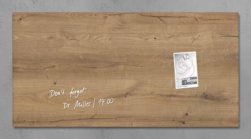 Sigel SI-GL258 Sklenená magnetická tabuľa Artverum 910x460x15mm Prírodné drevo