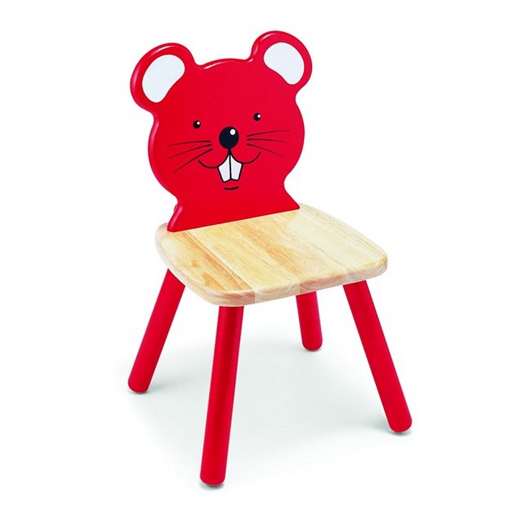 Drevená stolička Pintoy P99241, červená myš
