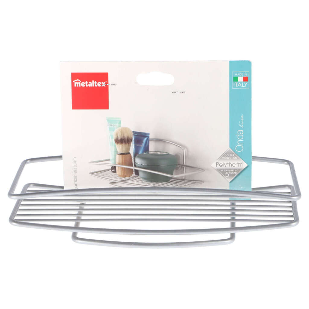 Kúpeľňový vešiak Metaltex Onda 26x11x11 cm strieborný