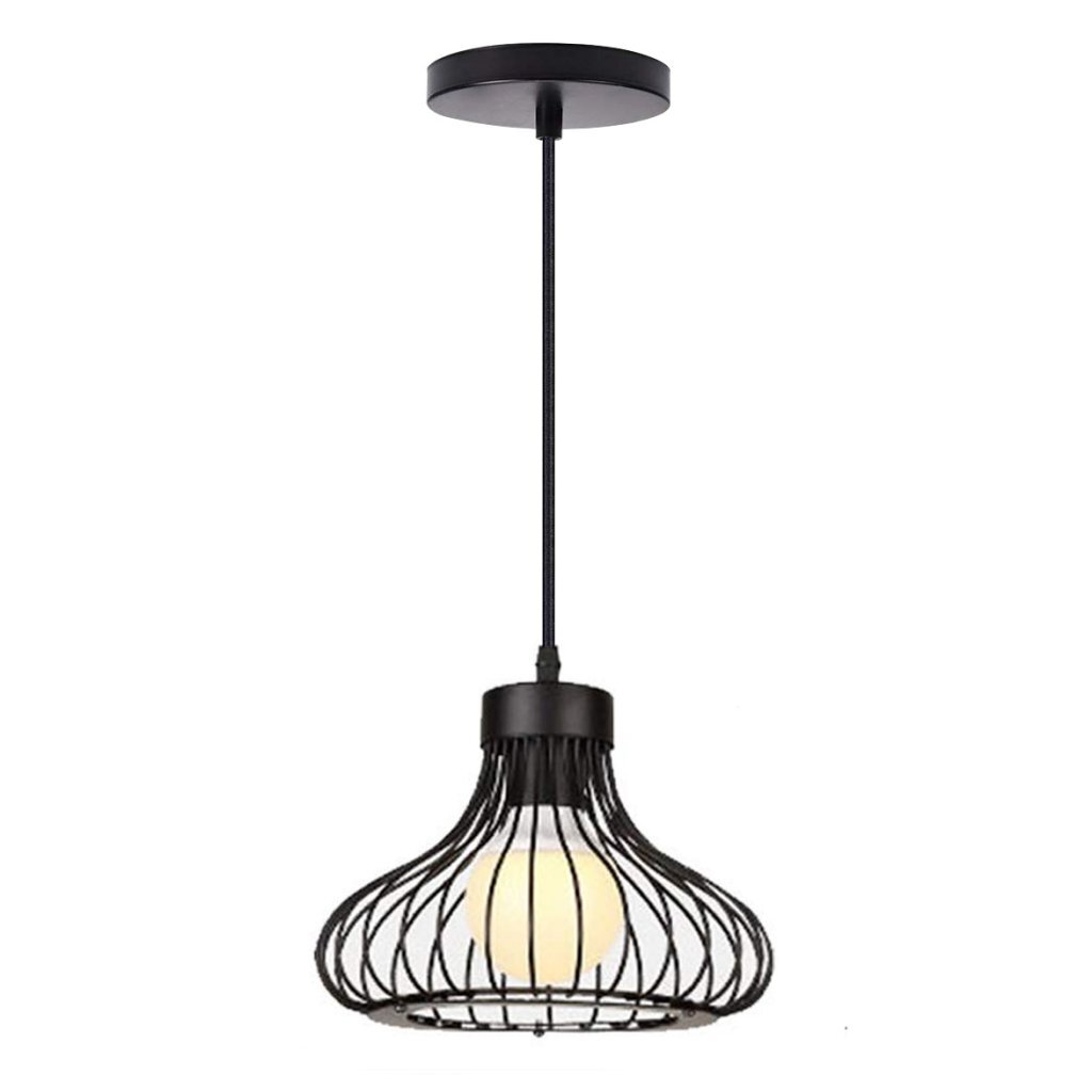 Homestyle Pro MK013-B Priemyselná závesná lampa 23x20 cm Čierna/Kovová