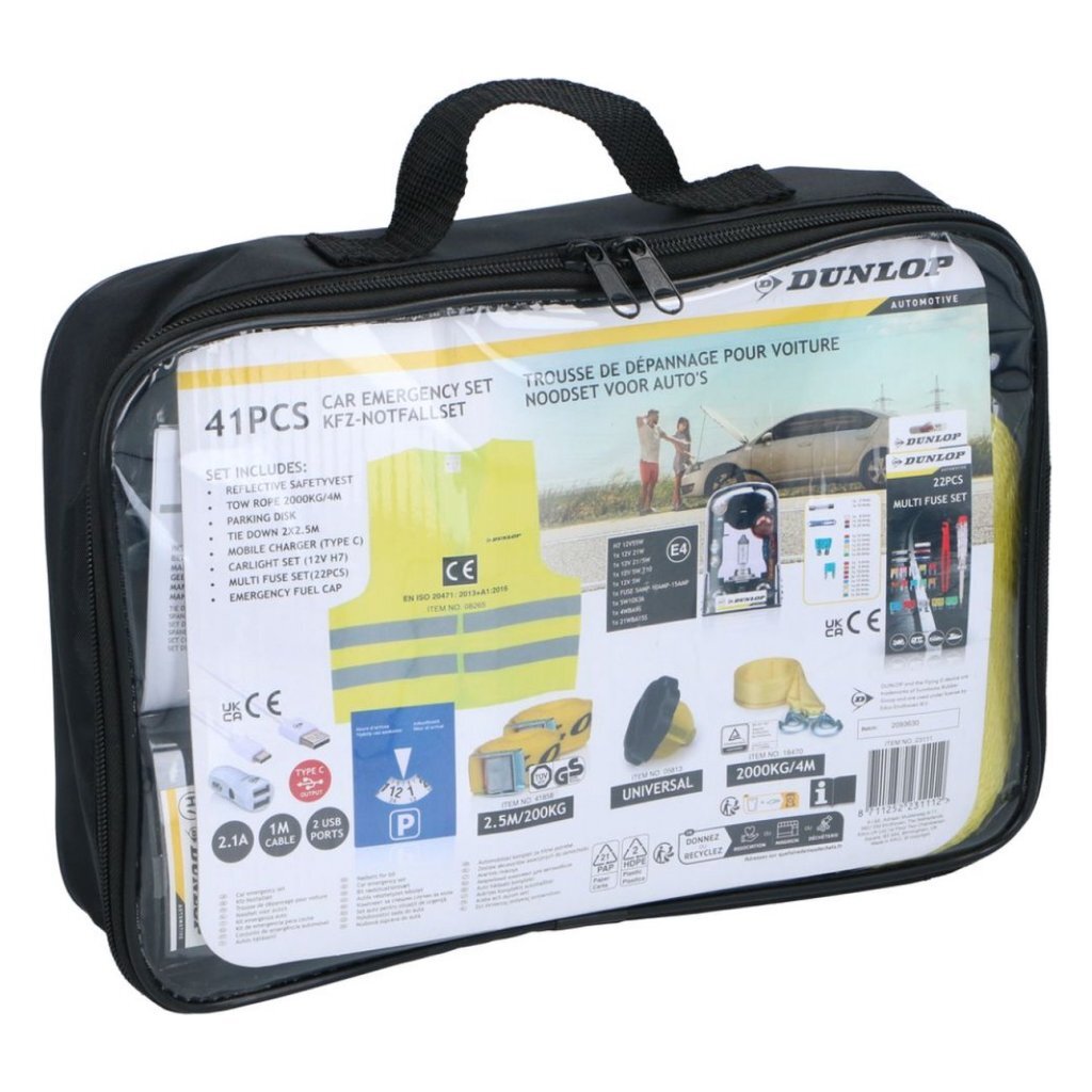 8-dielna súprava na núdzové situácie pre automobily Dunlop