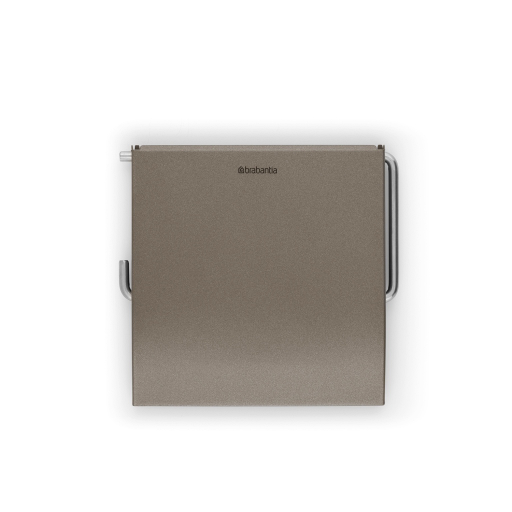Držiak na toaletný papier Brabantia ReNew s viečkom Platinum