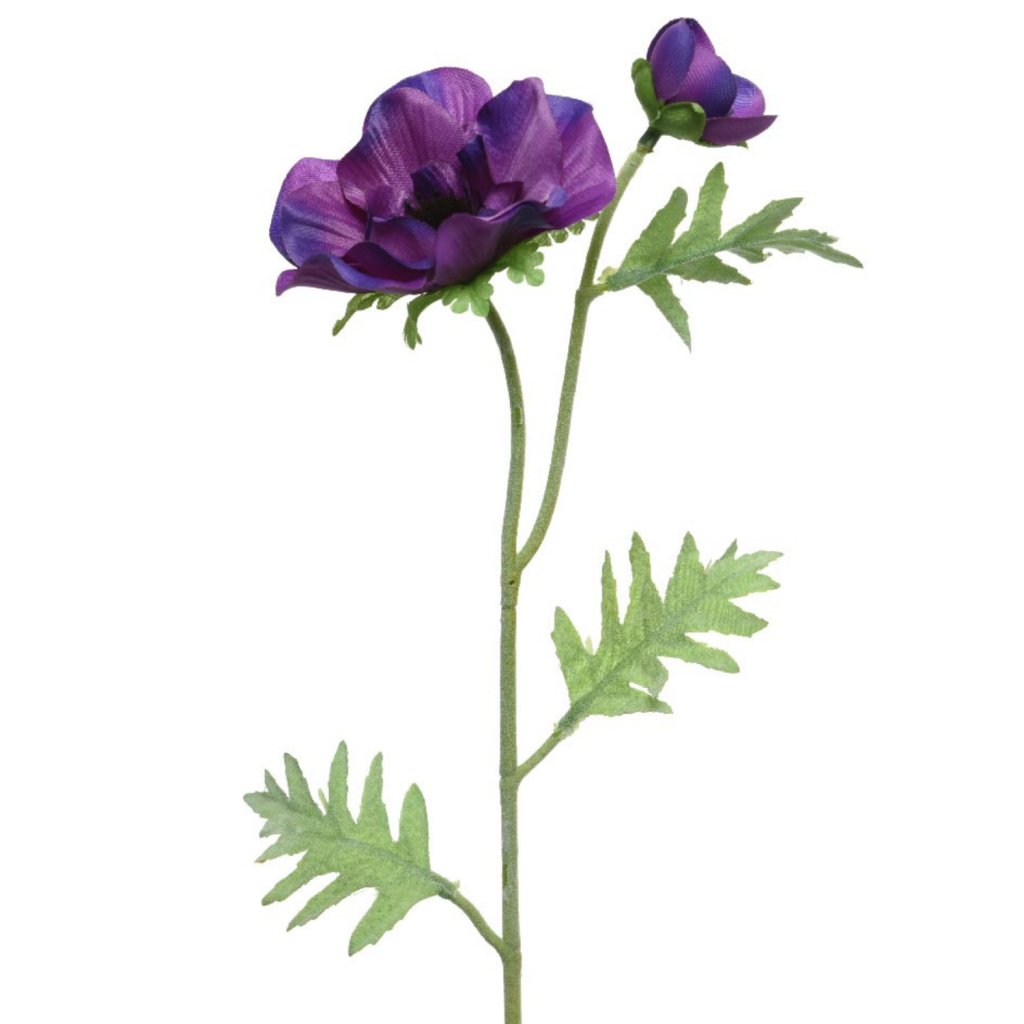 Umelý kvet Fialová sasanka 41 cm