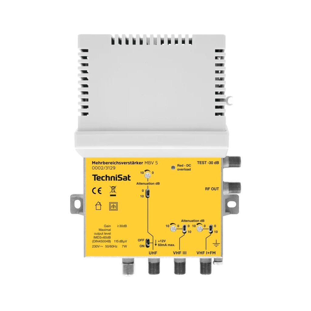 Viacrozsahový zosilňovač Technisat MBV 5 žltá/sivá