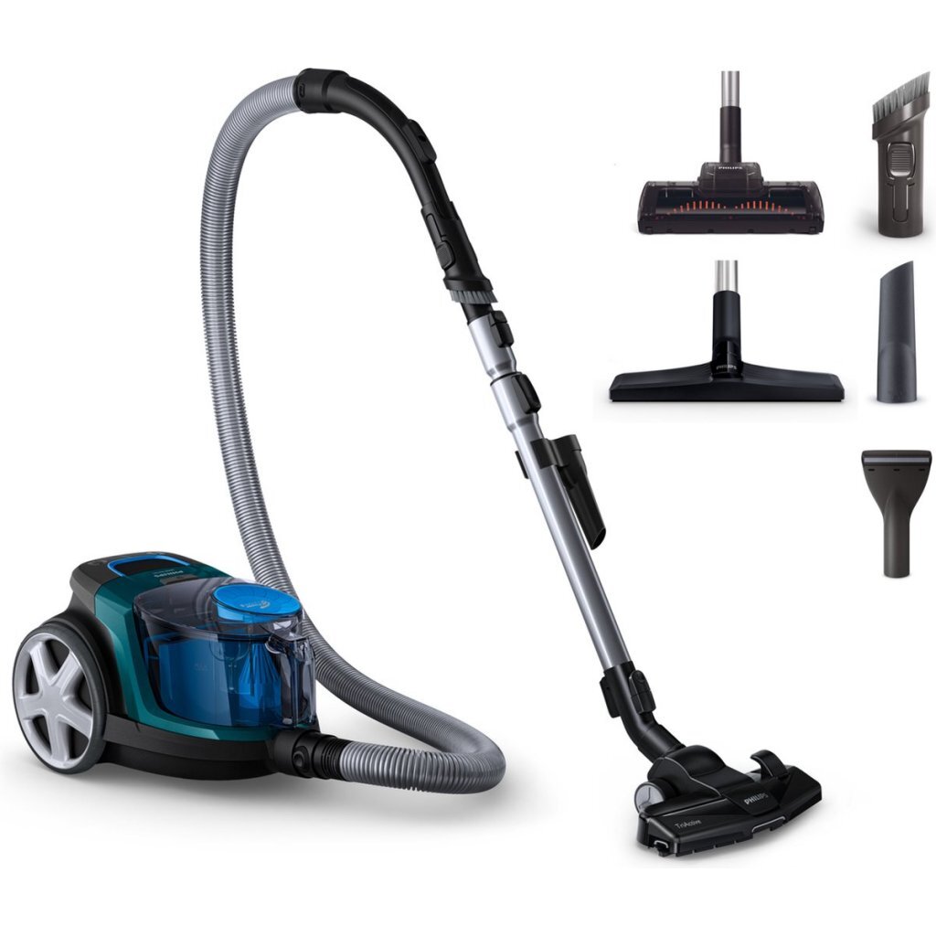 Philips FC9334/09 PowerPro Kompaktný vysávač 900 W Čierna/Modrá/Zelená/Sivá