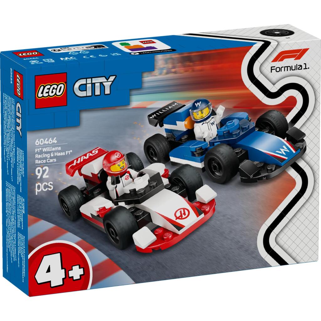 Lego City 60464 Pretekárske autá F1 Williams a Haas