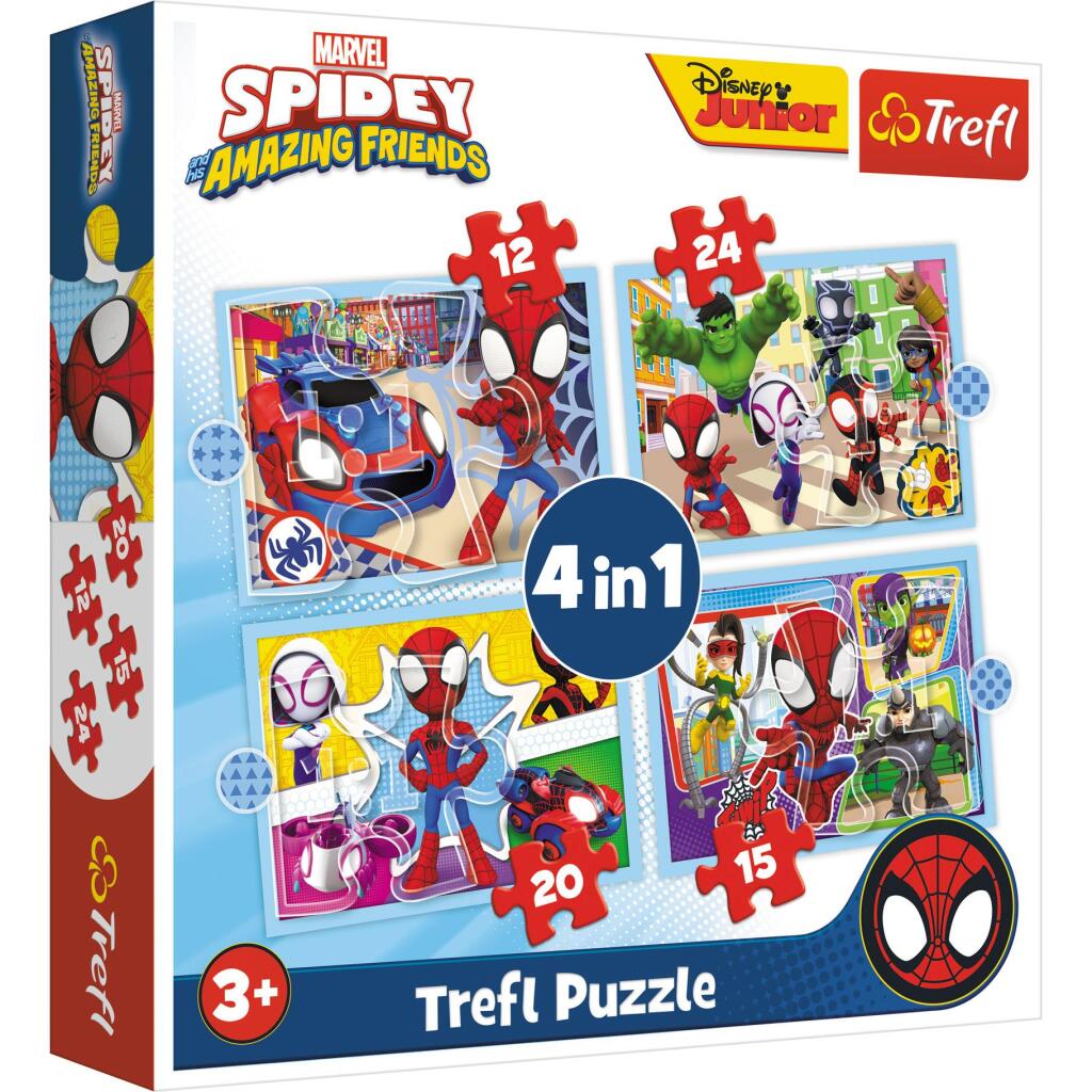Trefl Spidey a priatelia 4v1 puzzle 12-24 dielikov