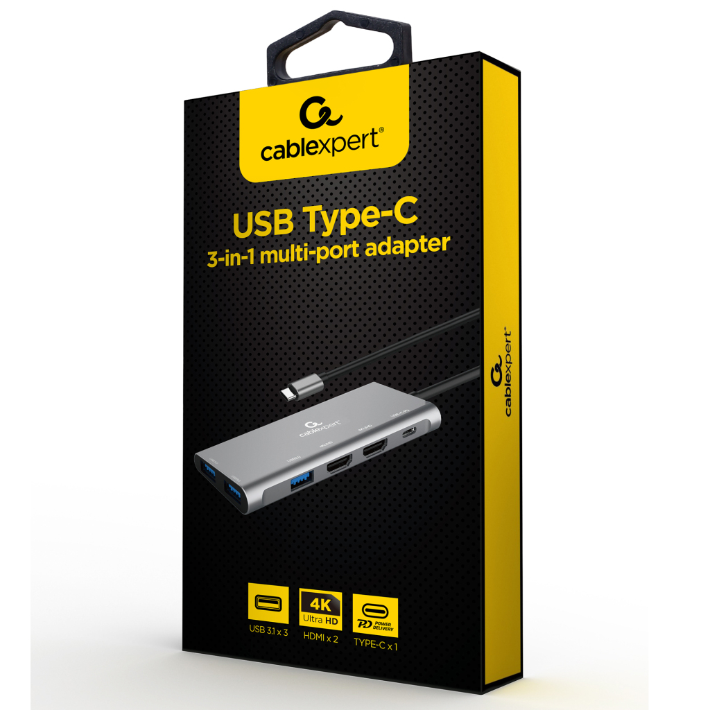 Cableexpert Gmb USB-C viacportový 3-v-1