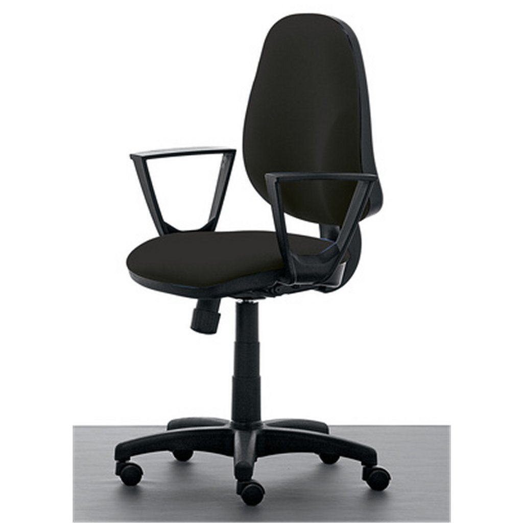 Kancelárska stolička Linea Fabbrica Tiger 01 čierna/čierna s podrúčkami