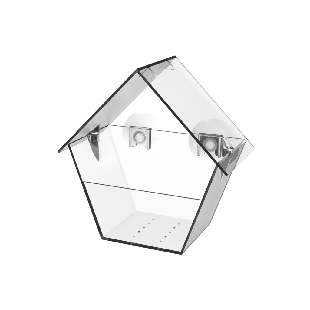 Kŕmidlo Esschert Design 15x9,3x15,2 cm priehľadné