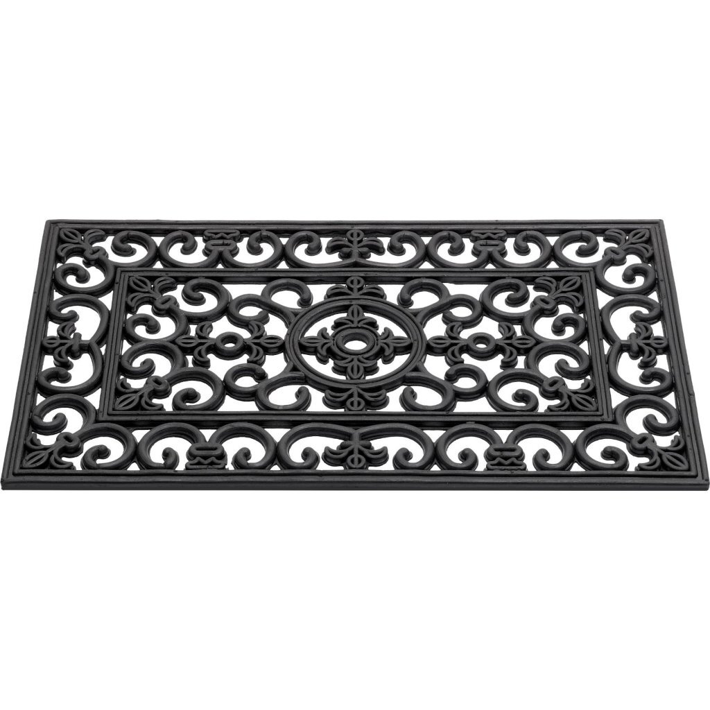 Hamat Gumová rohožka French Lilly 45x75 cm čierna