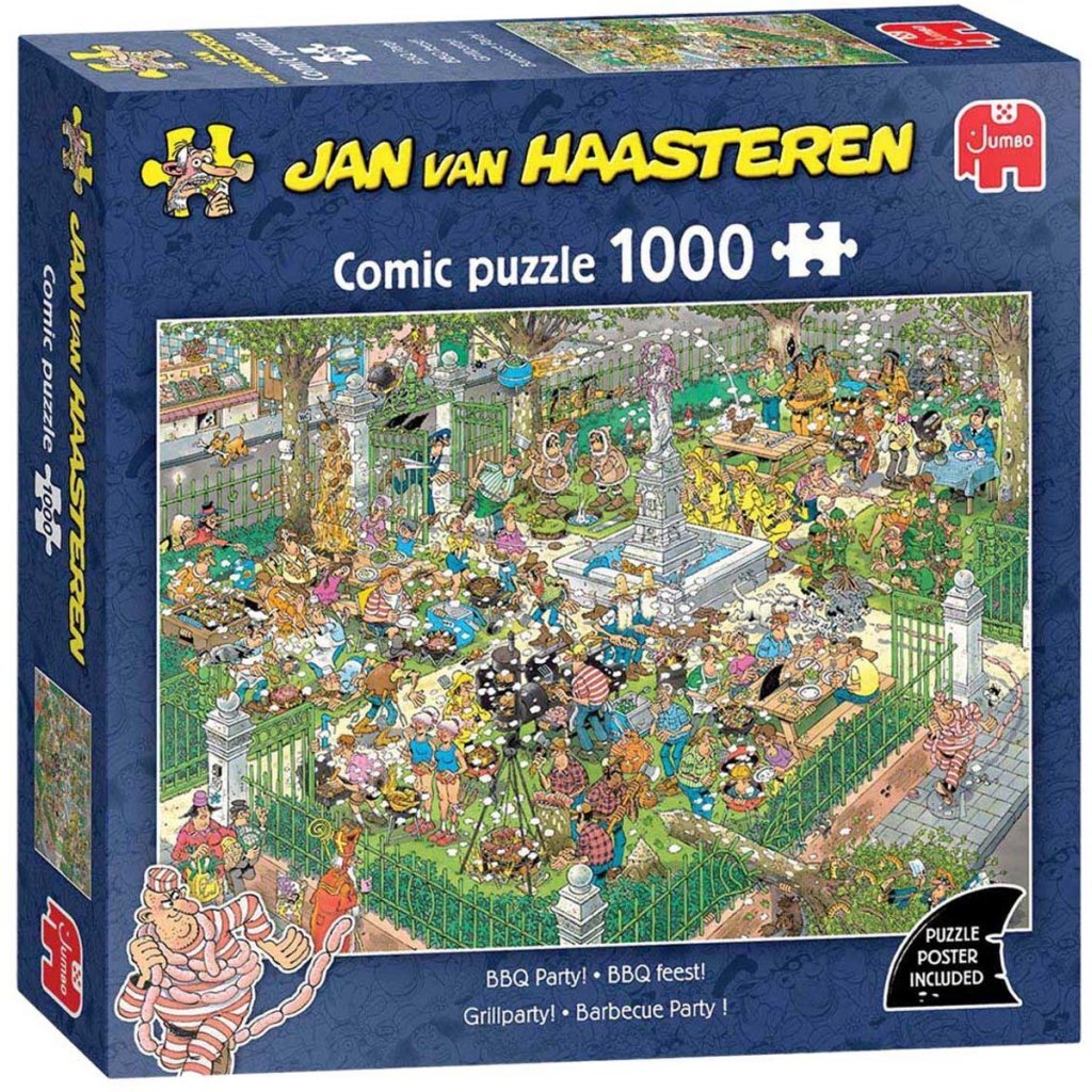 Jumbo Jan van Haasteren Puzzle BBQ Party! 1000 kusov + plagát