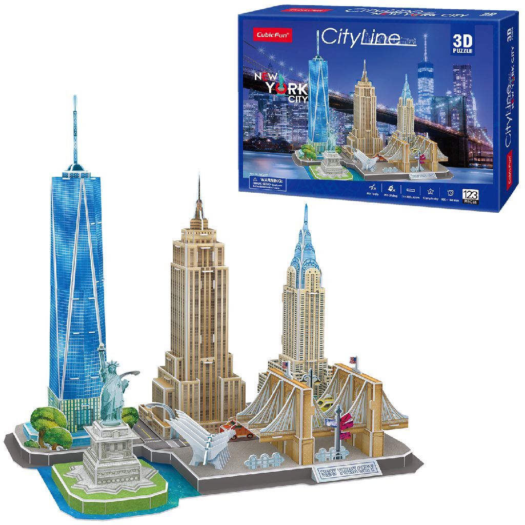 3D puzzle Cubic Fun City Line New York City 123 dielikov
