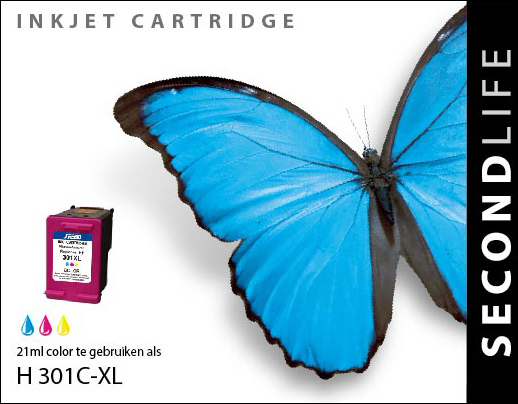 Kazeta Kangaro SL-11111088 SecondLife HP 301 XL Color